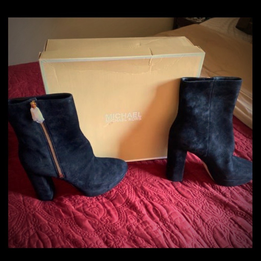Michael Kors Black suede booties